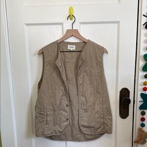 Sézane Octobre Beige Quilted Vest